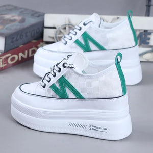 White Platform Fashion Sneakers