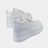 White Platform Leather Sneakers