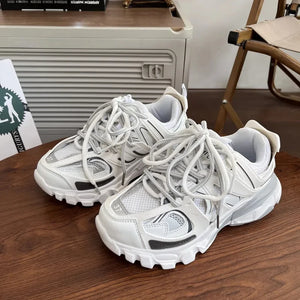 White Platform Sneakers Chunky