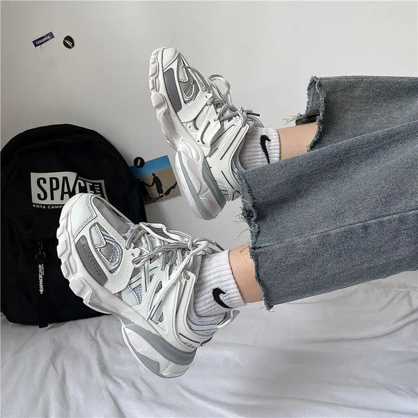 White Platform Sneakers Chunky