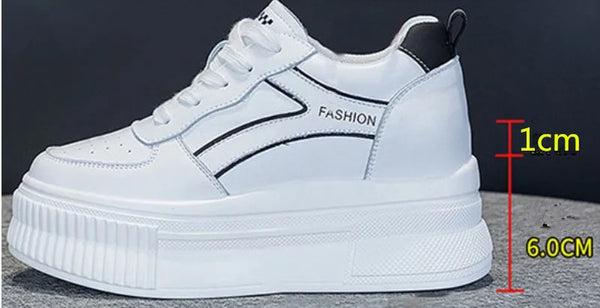 White Platform Sneakers Designer