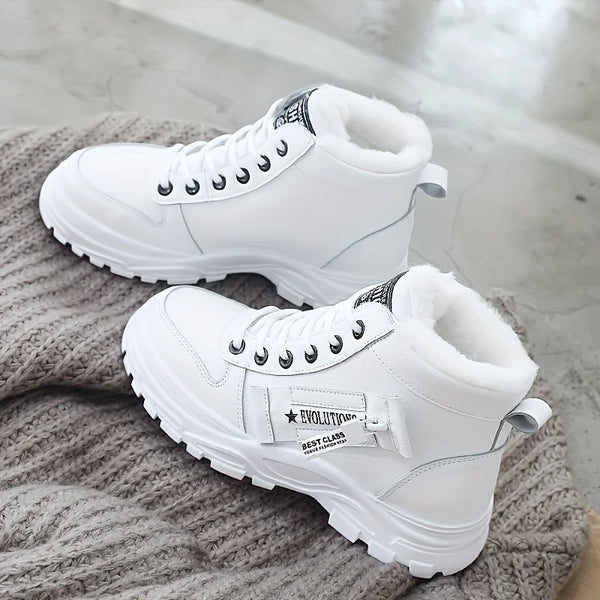 White Platform Winter Boots