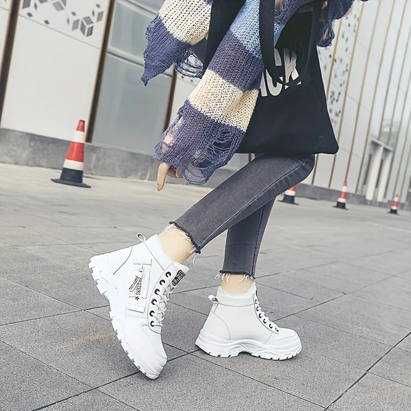 White Platform Winter Boots