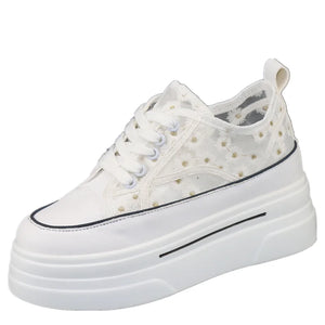 White Platform Womens Sneakers