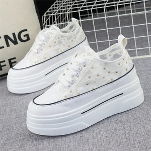 White Platform Womens Sneakers
