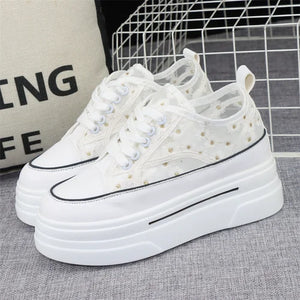 White Platform Womens Sneakers