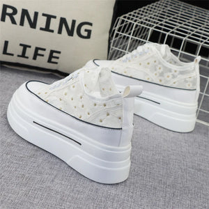 White Platform Womens Sneakers