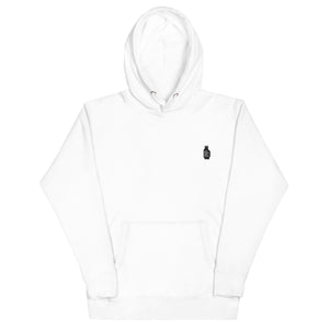 White Premium Embroidered Hoodie