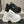 White PU Leather Platform Sneakers Womens