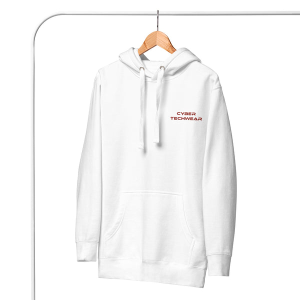 White Retro Fit Hoodie