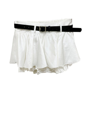White Ruffles Mini Skirt Y2K