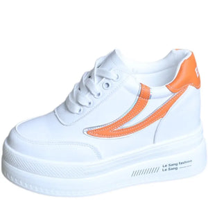 White Shoes Platform Sneakers