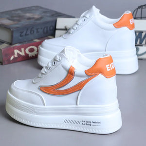 White Shoes Platform Sneakers