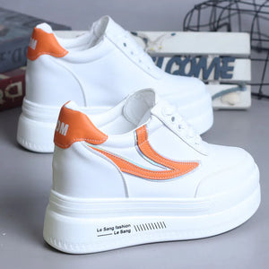 White Shoes Platform Sneakers