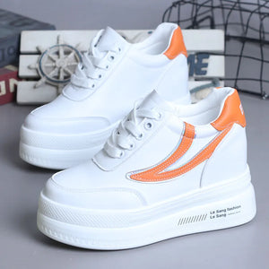 White Shoes Platform Sneakers