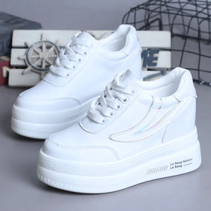 White Shoes Platform Sneakers