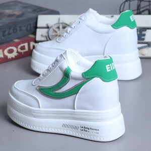 White Shoes Platform Sneakers