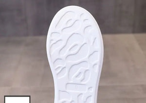 White Sneakers Platform Heels