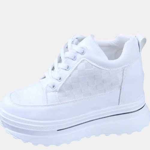 White Sneakers With Platform | CYBER TECHWEAR®