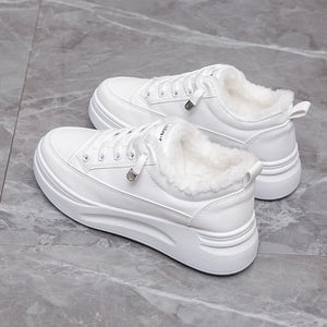 White Sneakers Women Platform