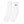 White Socks Thick Black Logo - product view on white background