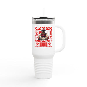 White Tumbler 40 oz With Handle