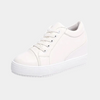 White Wedge Platform Sneakers