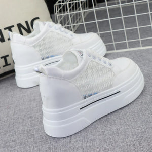 White Womens Platform Sneakers