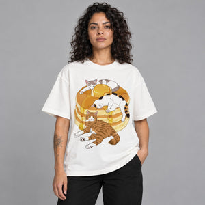 White Y2K Aesthetic Shirts – worn by a woman