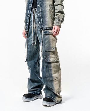 Wide Leg Cyberpunk Gradient Jeans