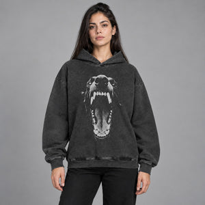 Wild Animal Beast Y2K Hoodie – worn by a woman