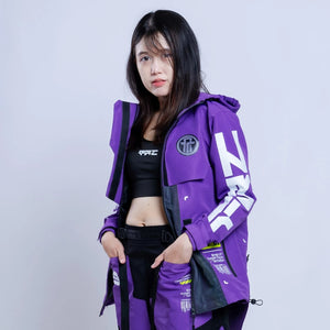 Windproof Techwear Jacket Purple