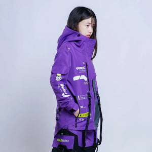 Windproof Techwear Jacket Purple