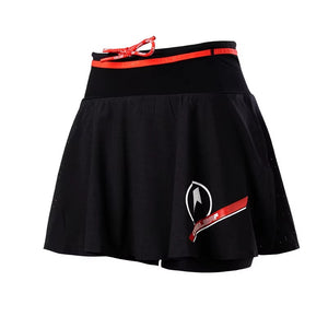Women Athletic Black Skort Drawstring