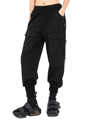 Women Black Cargo Pants