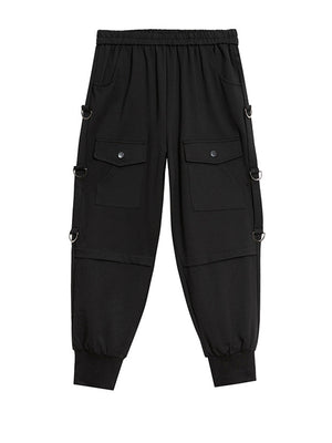 Women Black Cargo Pants