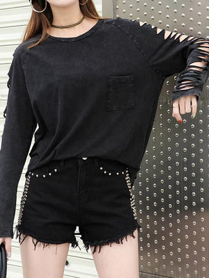 Women Black Color Long Sleeve T Shirts