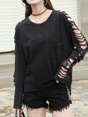 Women Black Color Long Sleeve T Shirts