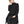 Women Black Long Casual T-shirt Turtleneck
