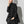 Women Black Long Casual T-shirt Turtleneck