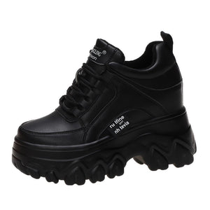 Women Black Platform Sneakers
