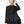 Women Black Pleated Ruffes T-shirt - product view on white background