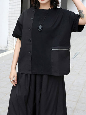 Women Black T Shirt