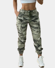 Pantalones cargo de camuflaje para mujer