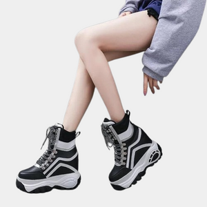 women chunky ankle platform sneakers