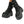 Black platform boots with multiple straps on a neutral background