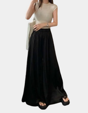 Women Elastic Waist Skirt Pants