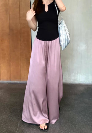 Women Elastic Waist Skirt Pants