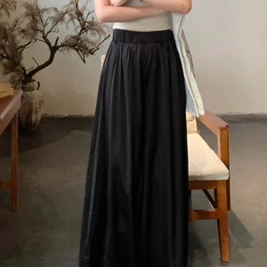 Women Elastic Waist Skirt Pants