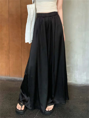 Women Elastic Waist Skirt Pants
